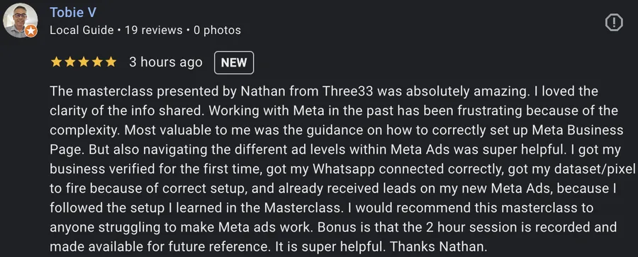 Google review