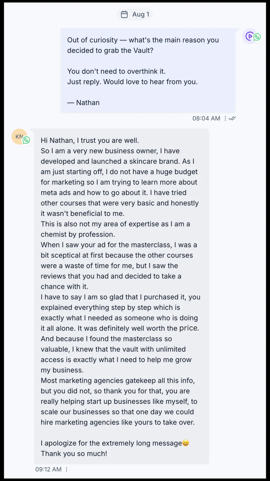 WhatsApp review